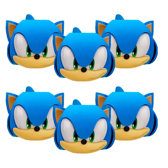 Caixinha Surpresa Lembrancinha Sonic Aniversário - 06 unid