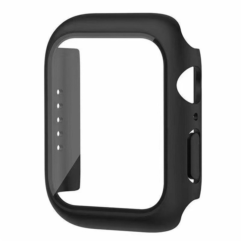 Capa Case Bumper Pelicula De Vidro quadrado 360 Temperado para Apple Watch 7 8 41 45 MM