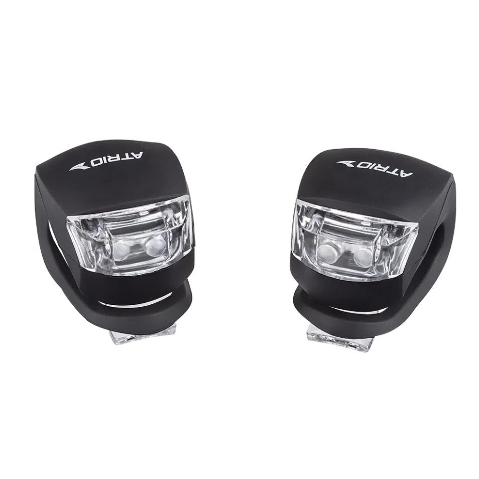 Kit Farol Em Silicone Dianteiro E Traseiro Para Bike Com Ajuste De Freq E Intensidade Atrio