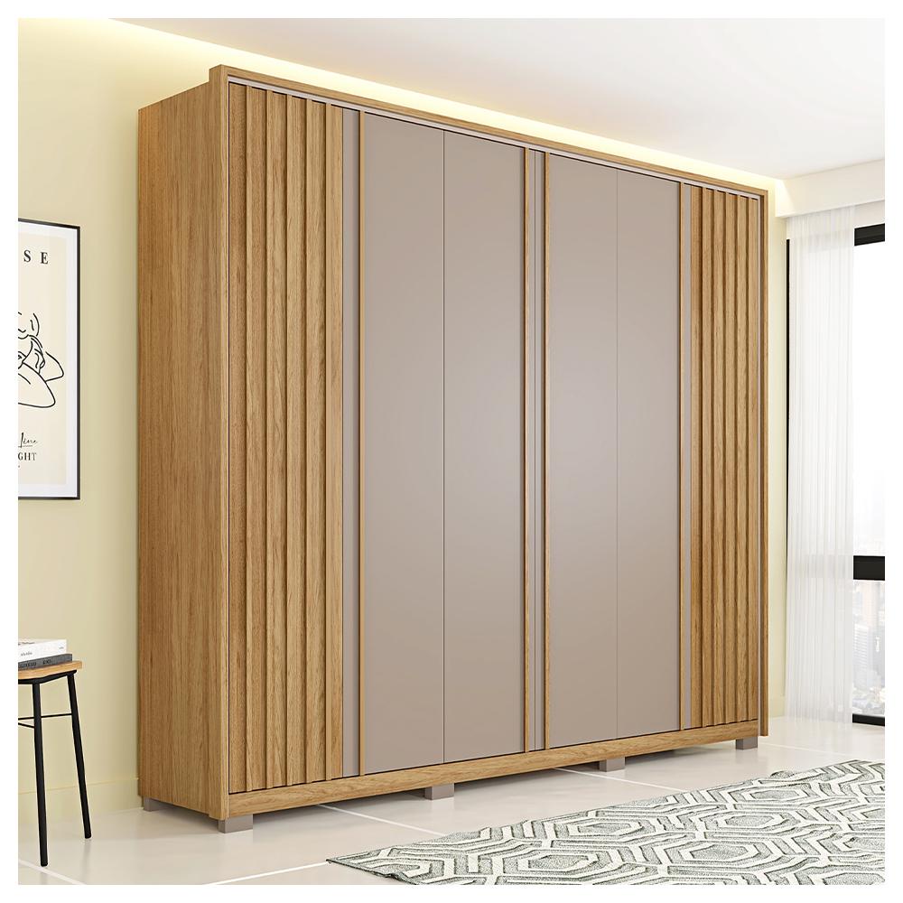 Guarda Roupa Casal Grande 6 Portas 6 Gavetas Marrom Moon