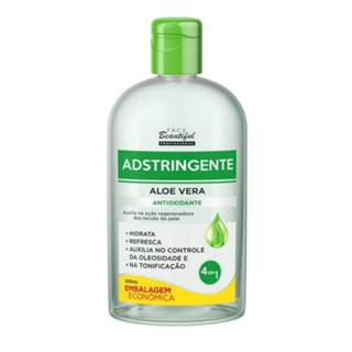 Locao Adstringente Facial Aloe Vera Antioxidante 500ml Face Beautiful Controla Oleosidade Limpeza Hidratante