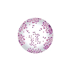 Balão Bubble Transparente com Confete Estrela Pink - 11" 26cm - 1 unidade - Partiufesta - Rizzo