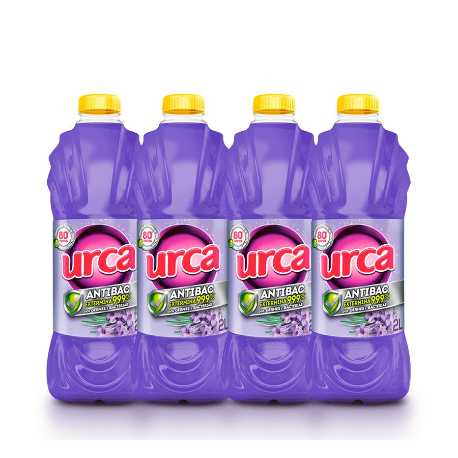 Kit 4 DESINFETANTE URCA FLOR DE LAVANDA 2L em Oferta na Shopee