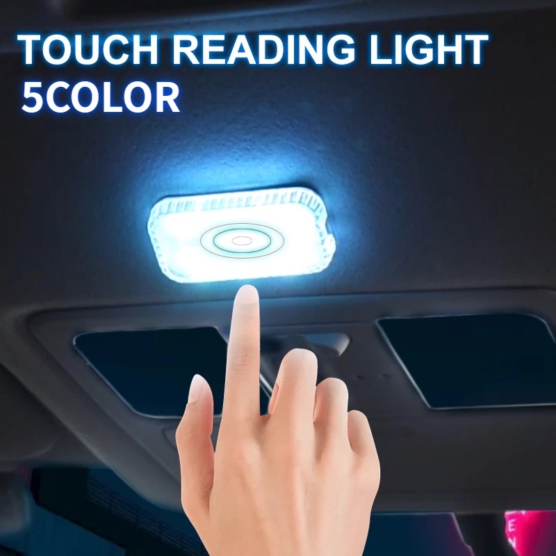 (Venda Quente) Luzes De Toque LED Do Carro Luz Interior Sem Fio Pequenas E Portáteis Lâmpadas De Leitura De Teto Porta Para Armazenamento De Pés De Acessórios De Carregamento USB