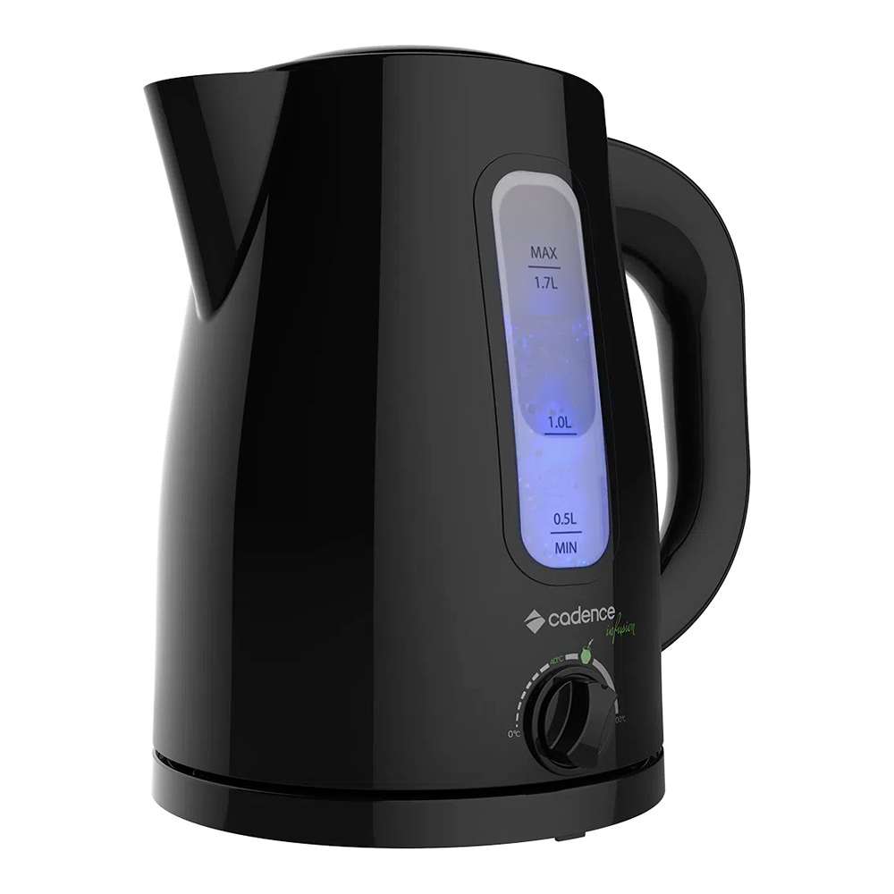 Chaleira Elétrica Cadence Infusion CEL550 1,7 Litros Tampa Automática Controle Temperatura Base Removível