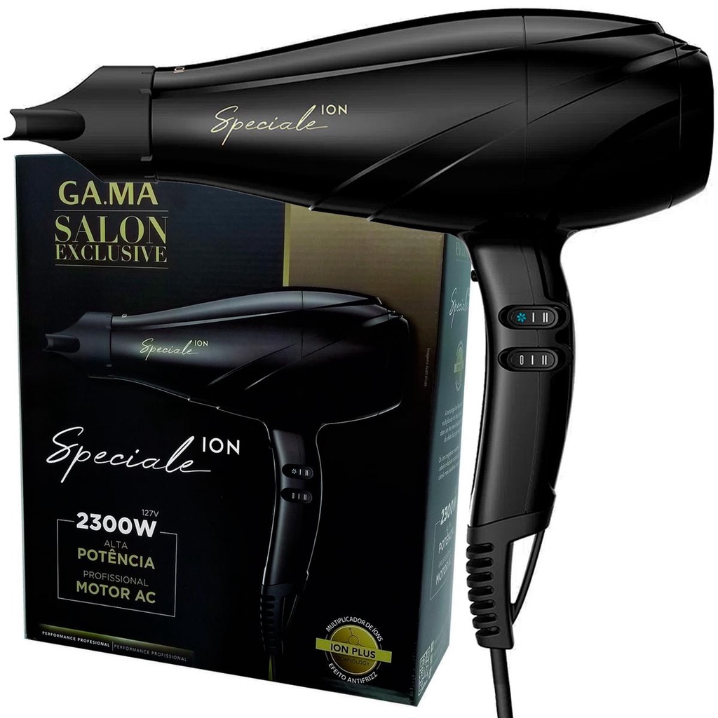 Secador de Cabelo Gama Italy Se Speciale Ultra Íon 2300W 127V Motor Profissional