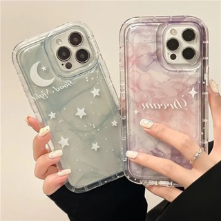 Para iPhone 11 12 13 14 Pro Max 7 8 Plus X XS XR SE 2020 Gradient Stars Lua TPU Estojo De Telefone À Prova De Choque
