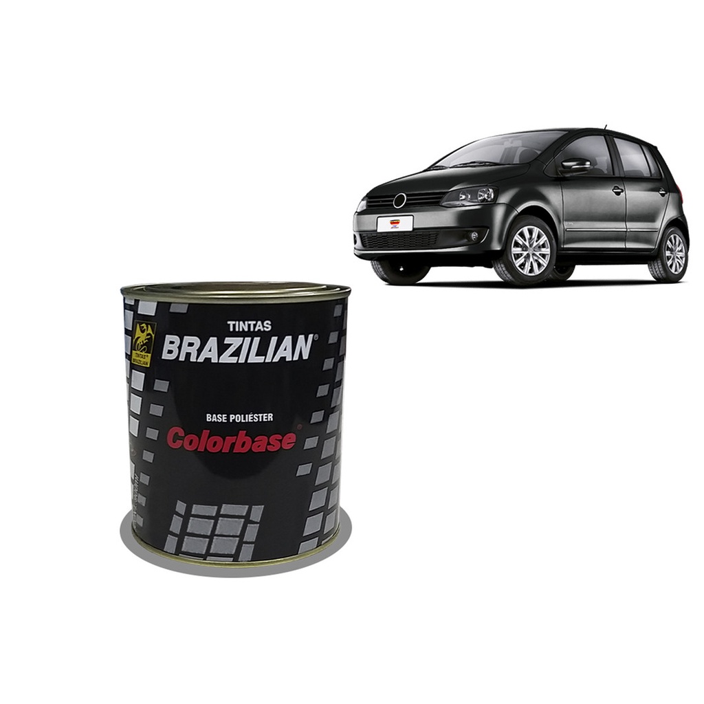Tinta Automotiva Colorbase Brazilian Base Poliéster Volkswagen Cinza Urano 900 Ml 2001 2002 2003 2004 2005 2006 2007 2008 2009 2010 2011 2012 2013