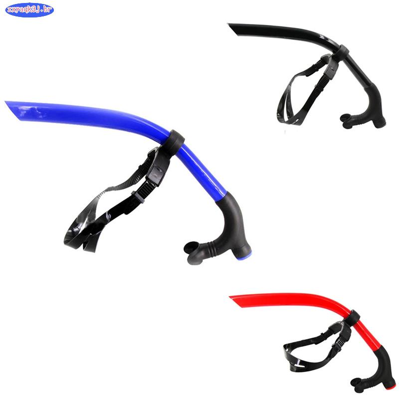 Tubo De Mergulho De Silicone Respiração Frontal Treinamento Adultos Snorkel Equipamento