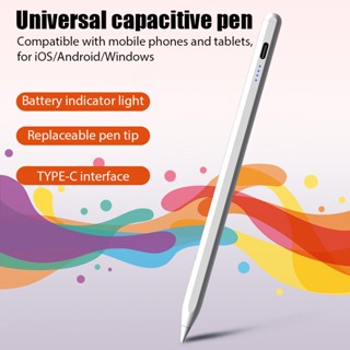Moeda Apple Pencil LED Light Capacitiva Pen Cabeça De Caneta Substituível Adequado Para iPhone iPad Touch Screen Stylus Para Android Samsung