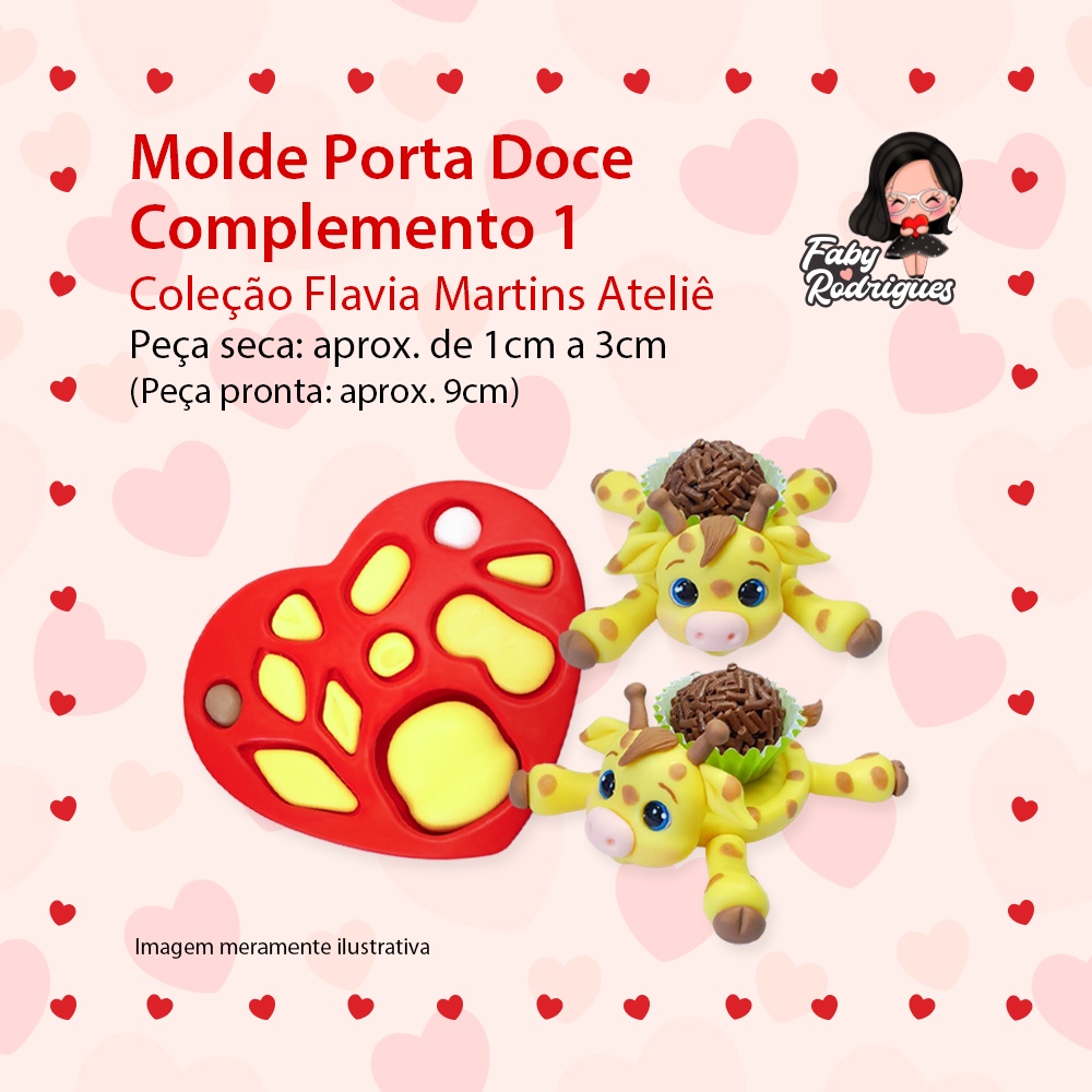 Molde de silicone Porta Doce Complemento 1 - Flavia Martins Ateliê