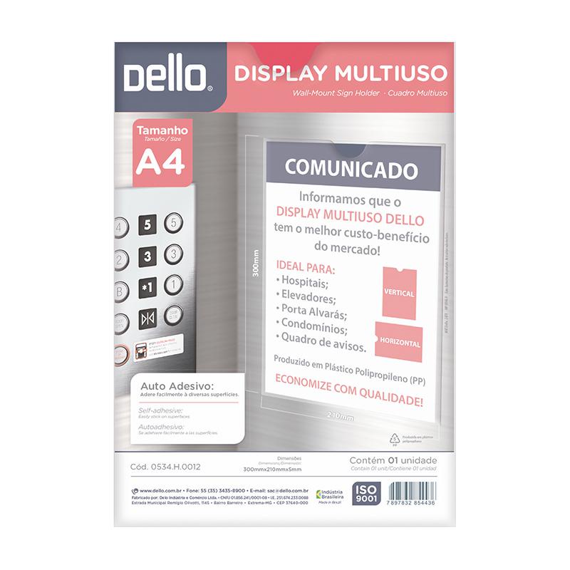 Quadro de aviso A4 polipropileno 0534.H cristal Dello - Stationery