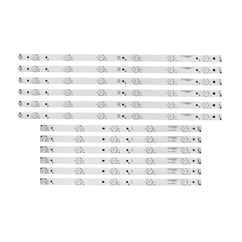 Kit com 12 Barras de Led Compatível com AOC / Philips 48" LE48D1452 / 48PFG5000 / 48PFG5100