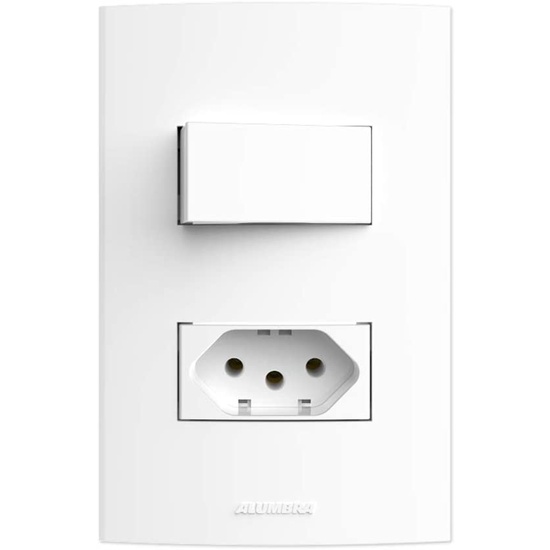 Conjunto Interruptor Simples e Tomada 10A Inova Pro Alumbra