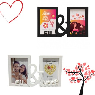 Porta Retrato Duplo 2 Fotos Decora Love Amor Eu & Você 10x15