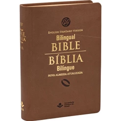 Bíblia Sagrada | NAA | Letra Normal | Bilingue | Couro sintético | Marrom