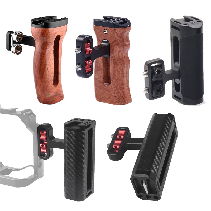 FEICHAO Mini Pega Lateral Da Câmera Com Dois Parafusos De 1/4 $-20 Montagem Para DSLR Mirrorless/Digital Camera