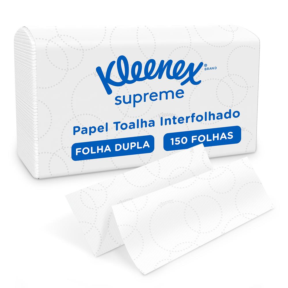 Papel Toalha Interfolhado Kleenex Supreme Folha Dupla com 18un de 150 Folhas em Oferta na Shopee