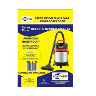 Saco aspirador Black e decker AP 4850 - 3 und (REF.2195) em Oferta na Shopee