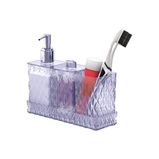 Kit Banho de Plástico Cristal Glamour Incolor