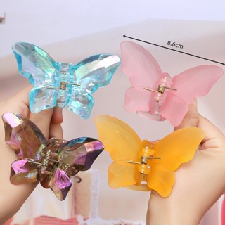 [Minleyaa] Acessórios Para Cabelos De Venda A Quente Mulheres & # 039 ; s Grande Garra De Borboleta Fosco Cor Cabelo Costas