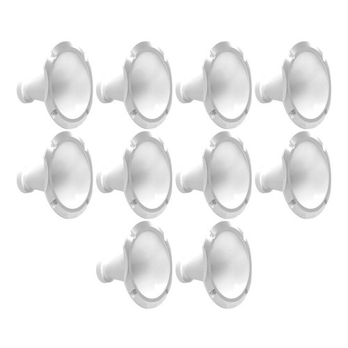 10 CORNETA ALUMÍNIO 11-25 CONE CURTO BOCA ROSCA BRANCA em Oferta na Shopee