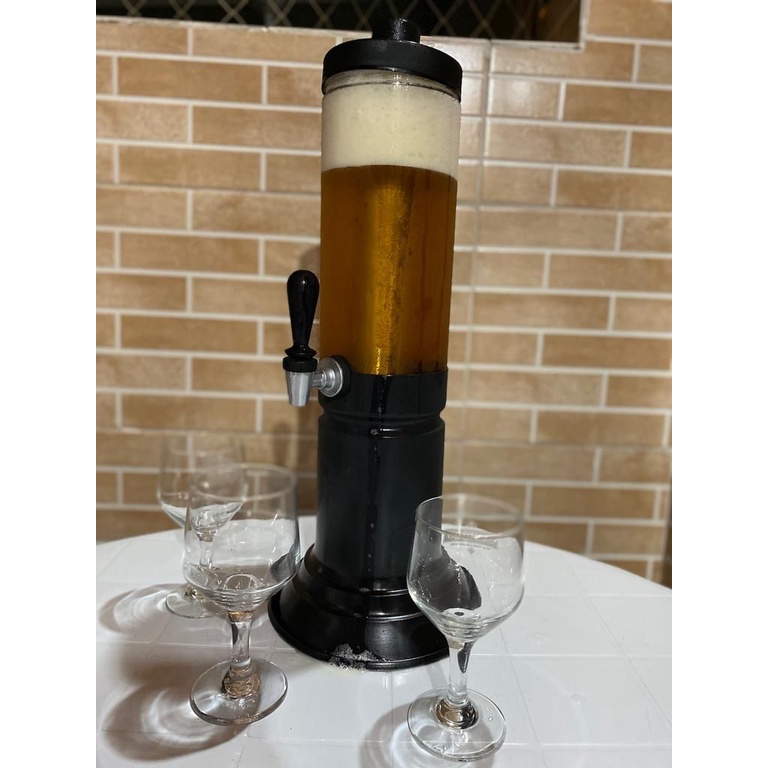 Kit com 2 Torres de Chopp 1,5L – Torneira de Alavanca | Chopeira Prática
