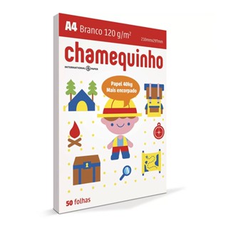 Papel sulfite A4 120g 210x297 com 50 fls Chamequinho