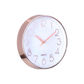 Relógio Parede Redondo Cozinha Sala Quarto Rose 20 cm Decorativo Quartz