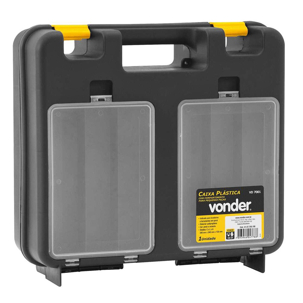 Caixa para Ferramentas Plástica Vonder Maleta Organizadora VD 7001 em Oferta na Shopee