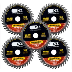 5 Unidades Disco Serra Circular Lamina 4.3/8 Pol 36 Dentes