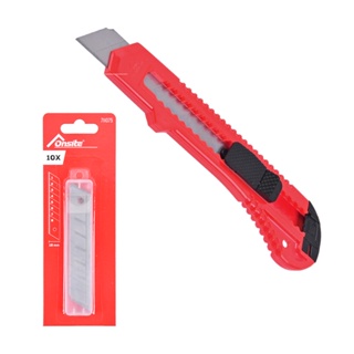 Jogo Estilete Retrátil 18mm com 10 Lâminas Extras Onsite em Oferta na Shopee