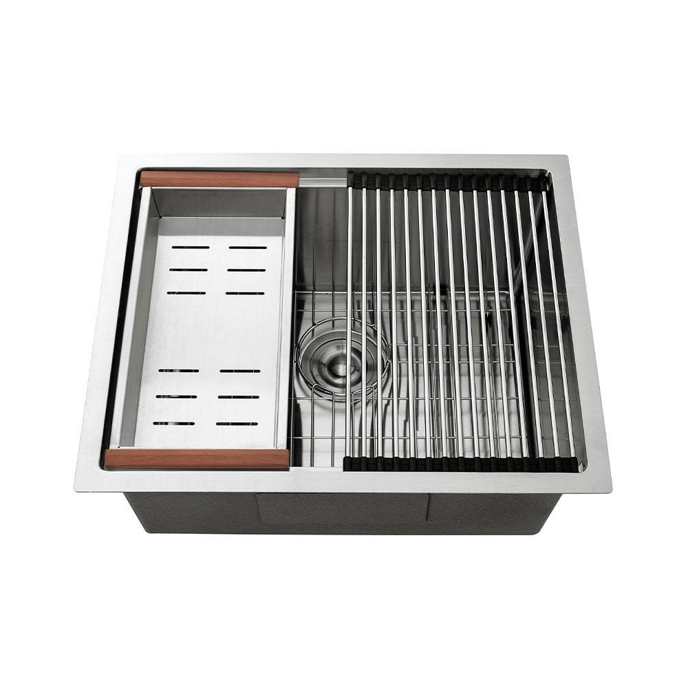 Cuba Para Cozinha Gourmet Aço Inox 304 Workstation Com Acessórios Aruá 58x48 cm Pingoo - Prata em Oferta na Shopee