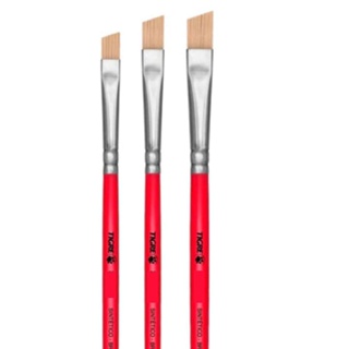 Kit Com 3 Pinceis Chanfrado 847 Cerda Sintetica Pincel Tigre em Oferta na Shopee