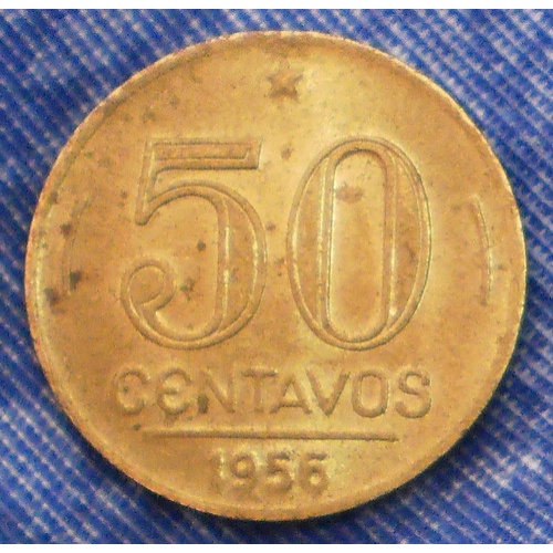 Moeda 50 Centavos Cruzeiro 1956 Presidente Dutra (1)