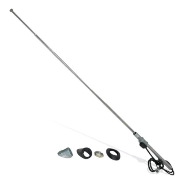 Detalhes do Antena Cromada Paralama Telescopica 4 Estagios Para Teto De Carro Fusca/gol95/logus/pointer/escort93