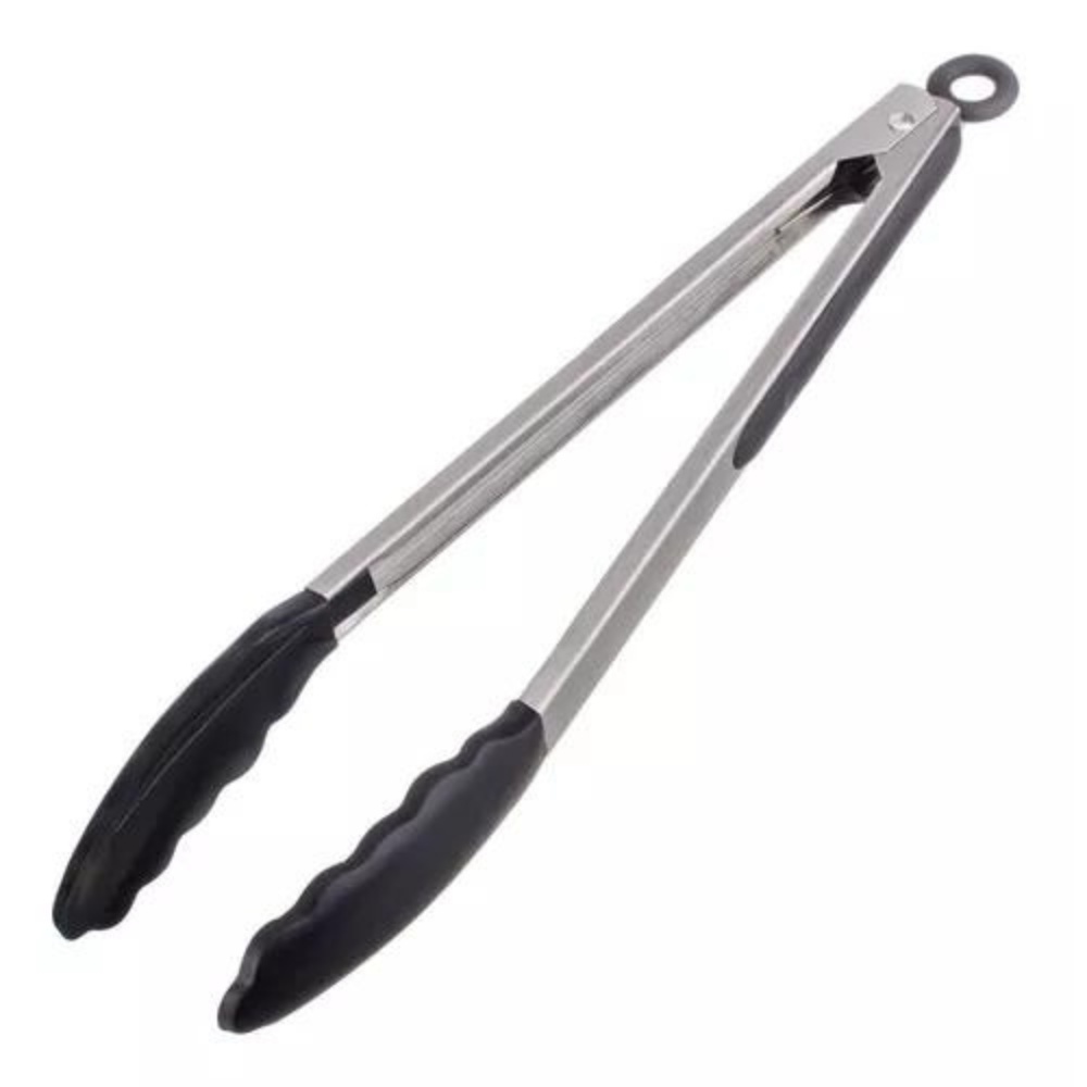 Pegador Culinário Multiuso Inox Ponta Silicone 30cm Weck
