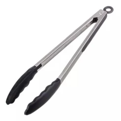 Pegador Culinário Multiuso Inox Ponta Silicone 30cm Weck