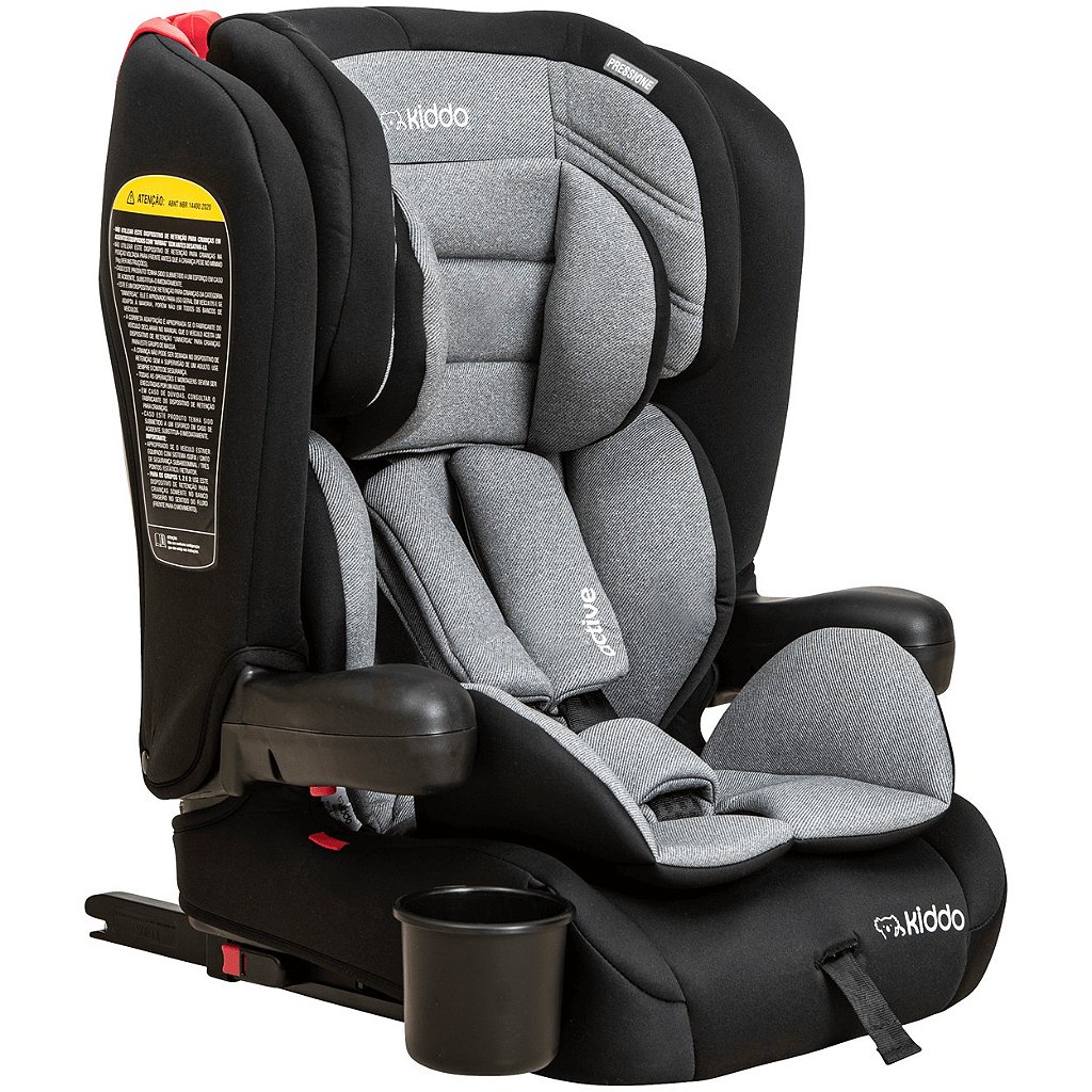 Cadeirinha para Carro Kiddo Active Isofix 9-36 kg Cinza Preta em Oferta na Shopee