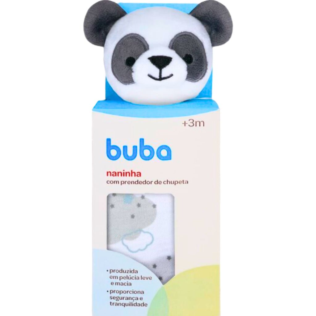 Naninha Panda Bebê Soninho Com Prendedor De Chupeta 14563 - BUBA em Oferta na Shopee