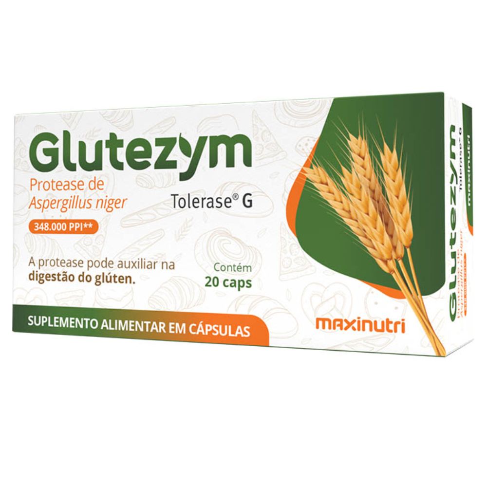 Glutezym Protease - 20 cápsulas - Maxinutri