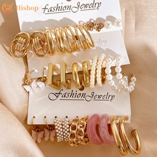 Elegante Brincos Pearl Hoop Resina Coração De Borboleta Cobra Ouro De Prata Para Mulheres Acessórios Vintage Jóias