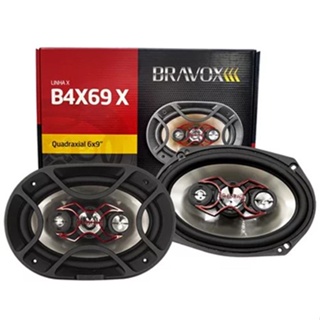 Kit Alto Falante Bravox Quadriaxial B4x69x 6x9 140w Rms Par em Oferta na Shopee