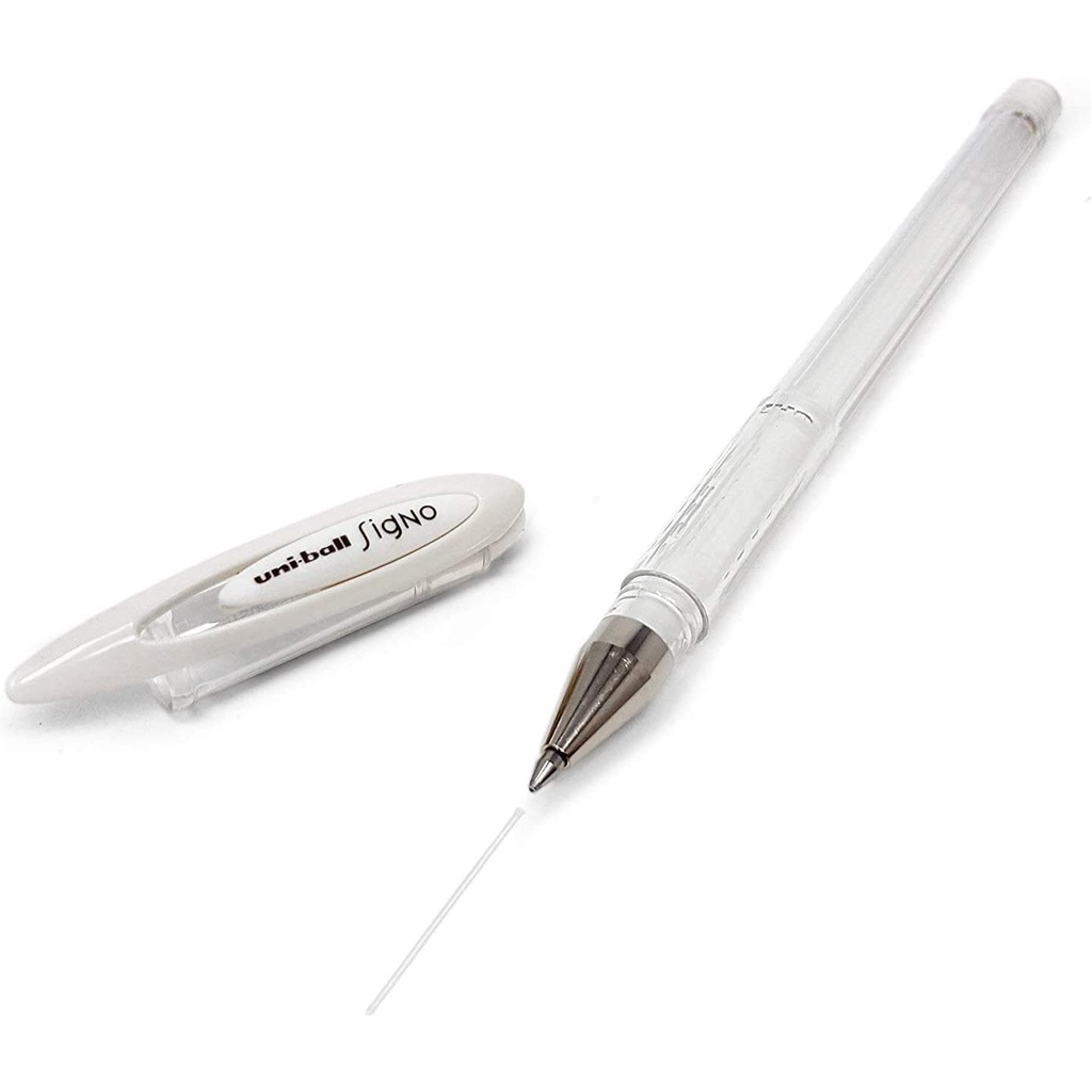 Imagem Kit Com 2 Canetas Gel Uni-ball Signo Branca 0.7mm Angelic Colour