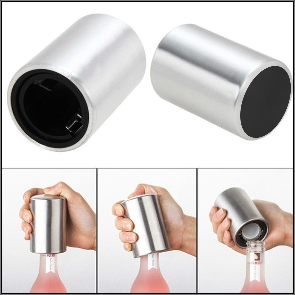 Abridor De Garrafas Magnetico Automatico Para Cerveja Em Aço Inox em Oferta na Shopee