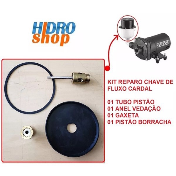 Kit Reparo Chave de Fluxo Pressurizador Cardal Potenza -  PR120K100