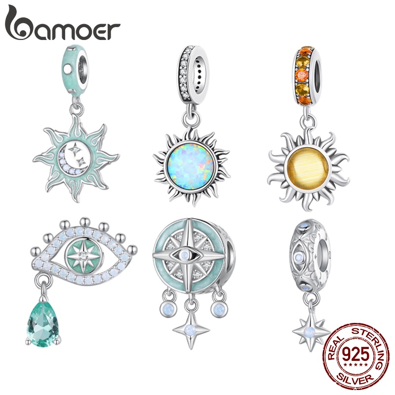 Bamoer 925 Sterling Silver Elegant Sun And Moon Pendant diy Gift Para Mulheres em Oferta na Shopee