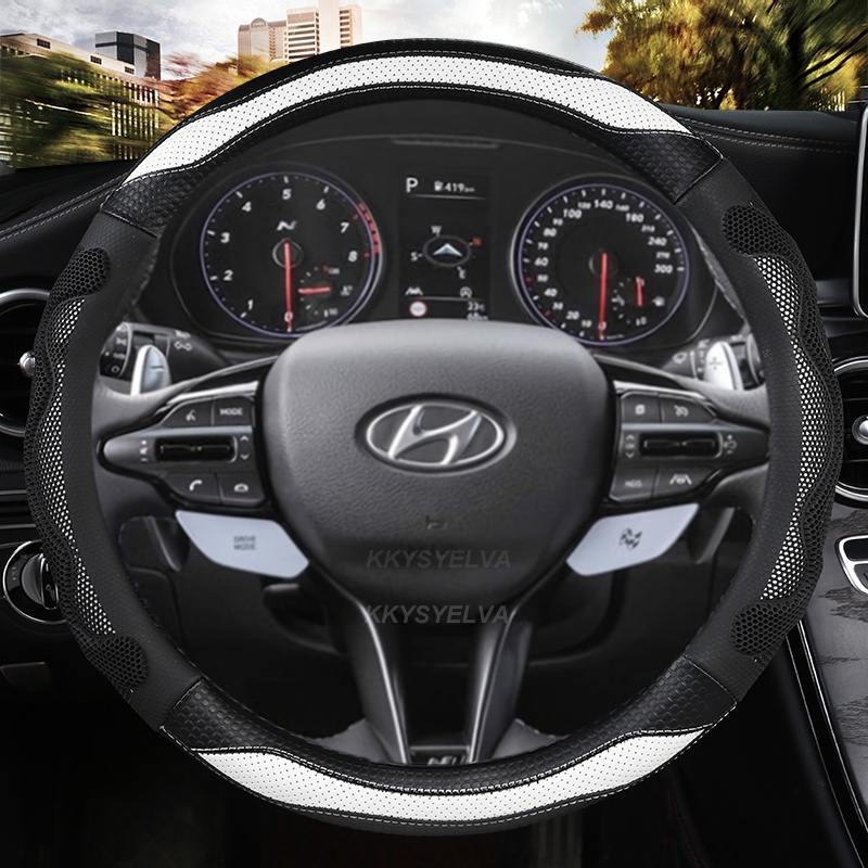 Para Hyundai i40 i30 i20 i10 ix35 ix25Tucson Acento Elantra Santa Fe Creta Solaris Kona Capa De Volante Do Carro Acessór