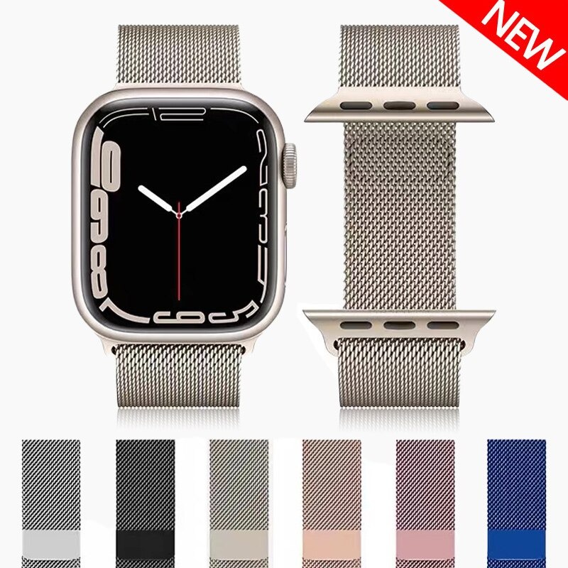 Pulseira Milanese applewatch Apple Watch Iwo 38/40/42/44mm/45mm/41mm em Oferta na Shopee