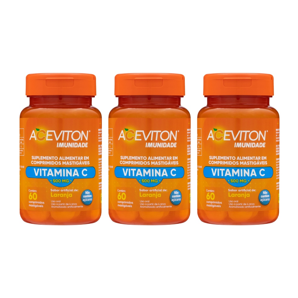 Vitamina C Aceviton Imune 180 Comprimidos Mastigáveis